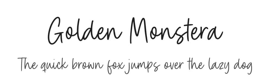 Golden Monstera by Timur Type — Script Handwritten Font