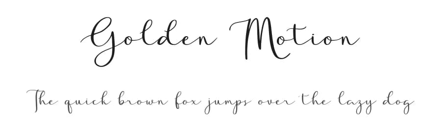 Golden Motion by Allouse Studio — Script Handwritten Font