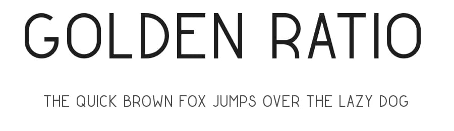 Golden Ratio by Valentin François — Sans Serif Font