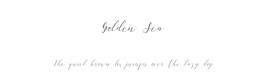 Golden Sea by belovestudio — Script Handwritten Font