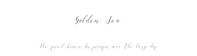Golden Sea by belovestudio — Script Handwritten Font