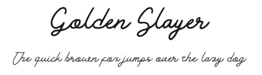 Golden Slayer by Zuhair Ahmed — Script Handwritten Font — preview 1