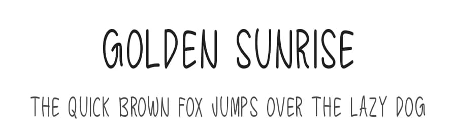 Golden Sunrise by Md Shohail Bhuian — Script Handwritten Font