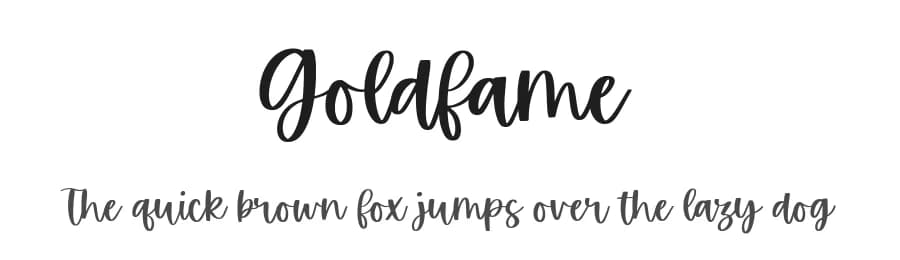 Goldfame by Timur Type — Script Handwritten Font