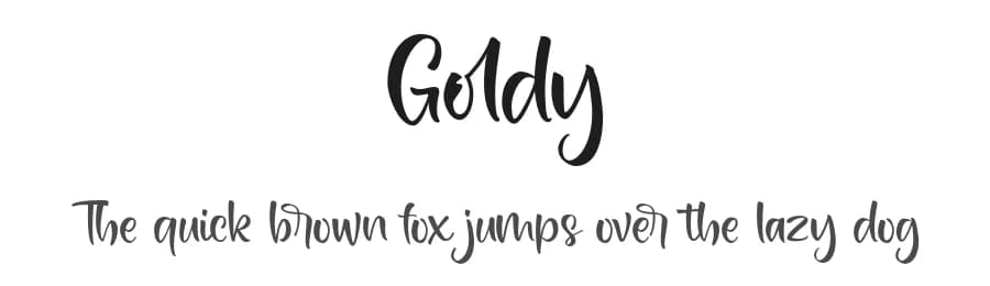 Goldy by Vunira Design — Script Handwritten Font