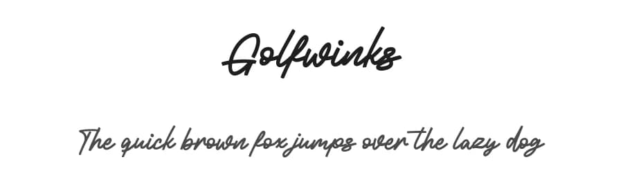 Golfwinks by Maulana Creative — Script Handwritten Font