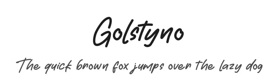 Golstyno by Aisyah — Script Handwritten Font — preview 1