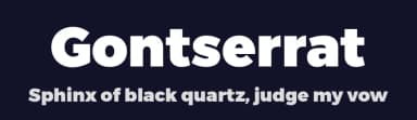 Gontserrat by Gabriel Classon — Sans Serif Font — thumbnail 2