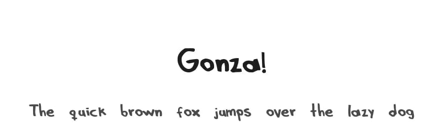 Gonza! by Omar Mogollón-Alagunna — Script Handwritten Font — preview 1