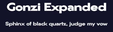 Gonzi Expanded by Måns Grebäck — Sans Serif Font — thumbnail 2