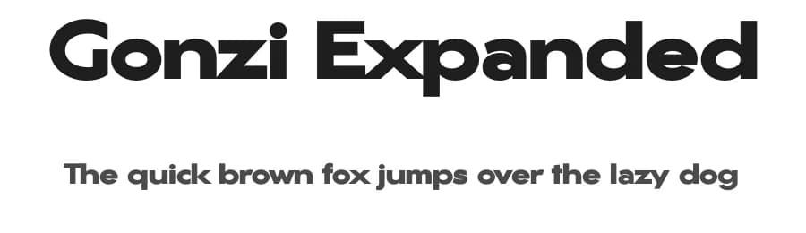 Gonzi Expanded by Måns Grebäck — Sans Serif Font