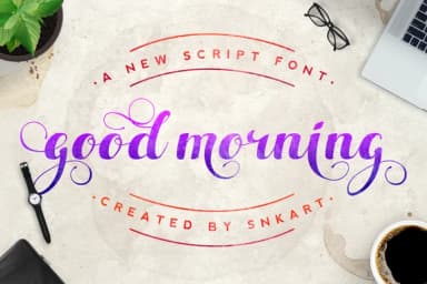 Good Morning Font by SNK — Script Handwritten Font — thumbnail 1