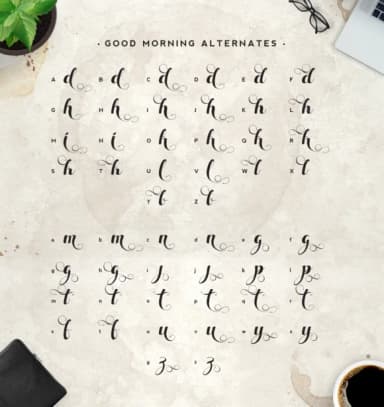 Good Morning Font by SNK — Script Handwritten Font — thumbnail 3