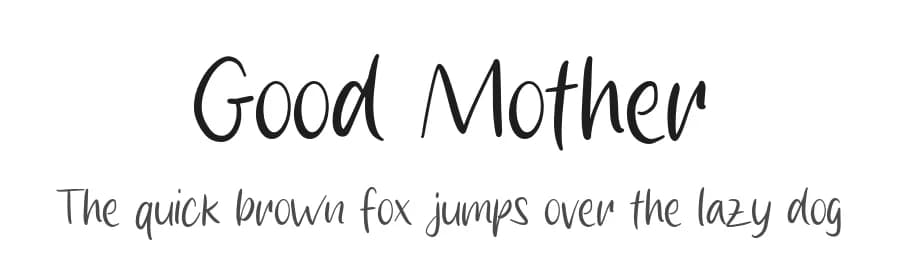 Good Mother by MJType — Script Handwritten Font