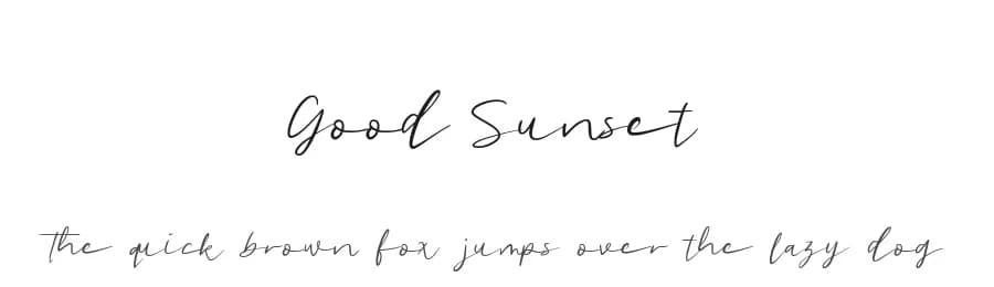 Good Sunset by Allouse Studio — Script Handwritten Font