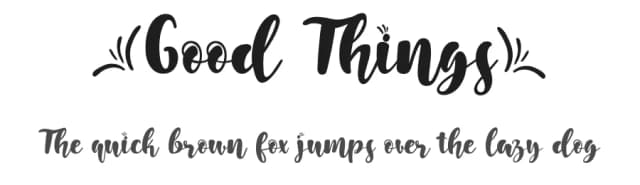 Good Things by 177Studio — Script Handwritten Font