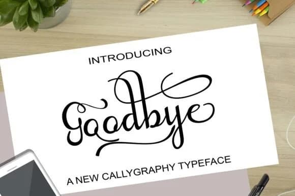 Goodbye Font by art design — Script Handwritten Font — preview 1
