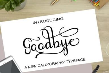 Goodbye Font by art design — Script Handwritten Font — thumbnail 1