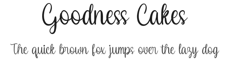 Goodness Cakes by Allouse Studio — Script Handwritten Font