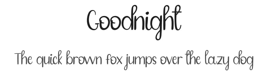 Goodnight by Belina Studio — Script Handwritten Font