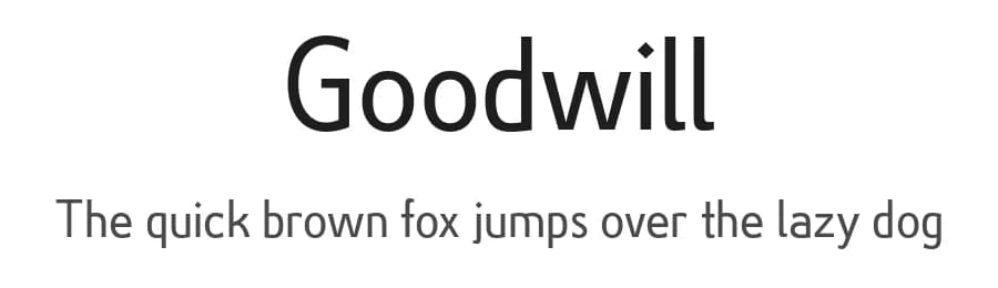 Goodwill by Lukas Schiltknecht — Sans Serif Font