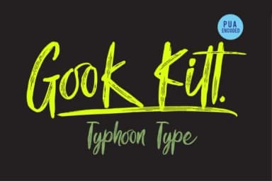 Gook Kitt Font by Typhoon Type™ — Script Handwritten Font — thumbnail 1