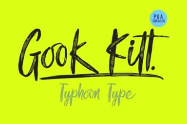 Gook Kitt Font by Typhoon Type™ — Script Handwritten Font — thumbnail 2