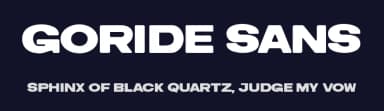Goride Sans by The Branded Quotes — Sans Serif Font — thumbnail 2