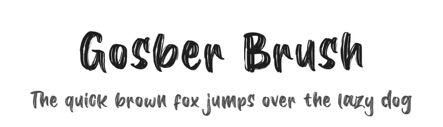 Gosber Brush by Kotak Kuning Studio — Script Handwritten Font — preview 1