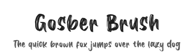 Gosber Brush by Kotak Kuning Studio — Script Handwritten Font