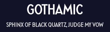 Gothamic by Vladimir Nikolic — Sans Serif Font — thumbnail 2