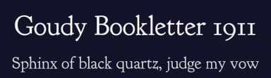 Goudy Bookletter 1911 by Barry Schwartz — Serif Font — thumbnail 2