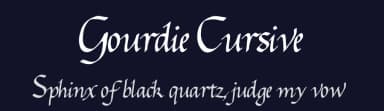 Gourdie Cursive by Mouser Fonts — Script Handwritten Font — thumbnail 2