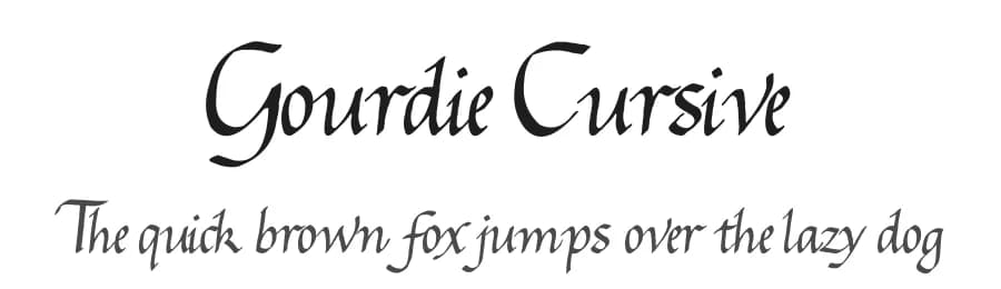 Gourdie Cursive by Mouser Fonts — Script Handwritten Font