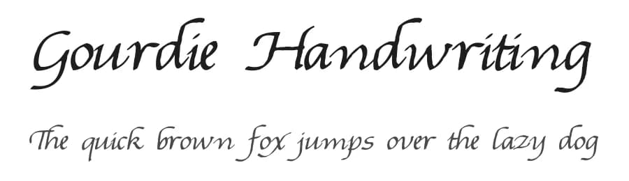 Gourdie Handwriting by Mouser Fonts — Script Handwritten Font