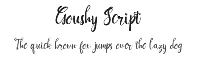 Goushy Script by Sutype — Script Handwritten Font