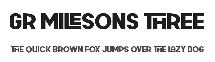 GR Milesons Three by Garisman Studio — Sans Serif Font