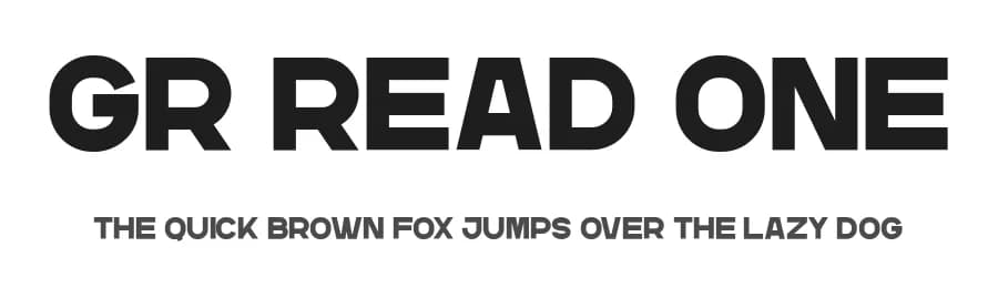 GR Read One by Garisman Studio — Sans Serif Font