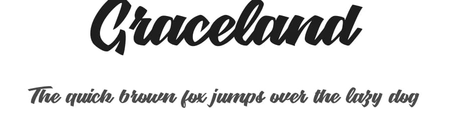 Graceland by Billy Argel Fonts ® — Script Handwritten Font