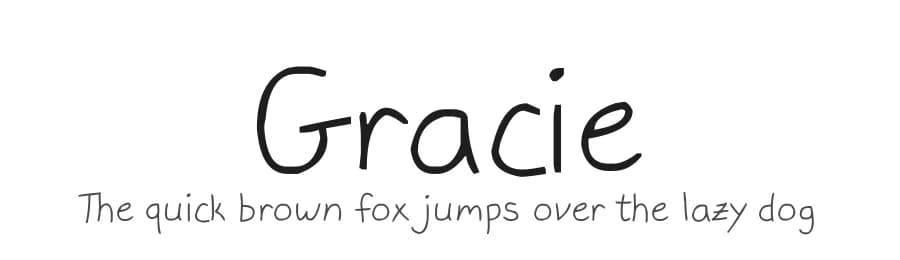 Gracie by Kerry Ellis — Script Handwritten Font
