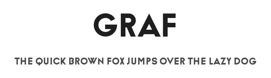 Graf by Vladimir Nikolic — Sans Serif Font