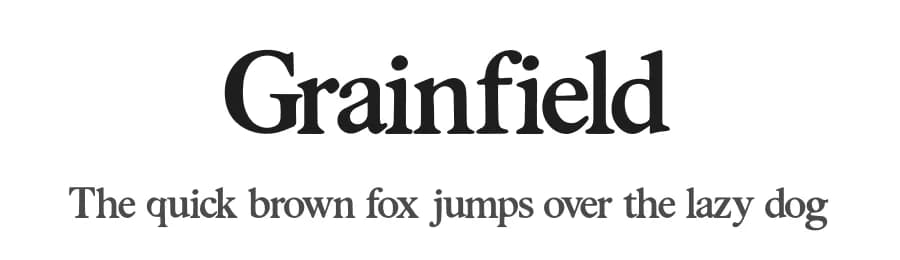 Grainfield by Kong Font — Serif Font