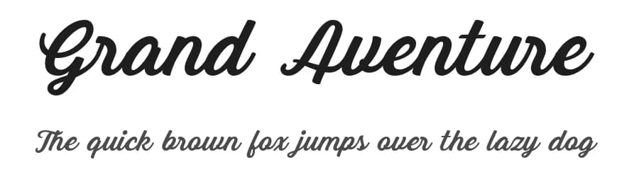 Grand Aventure by StereoType — Script Handwritten Font