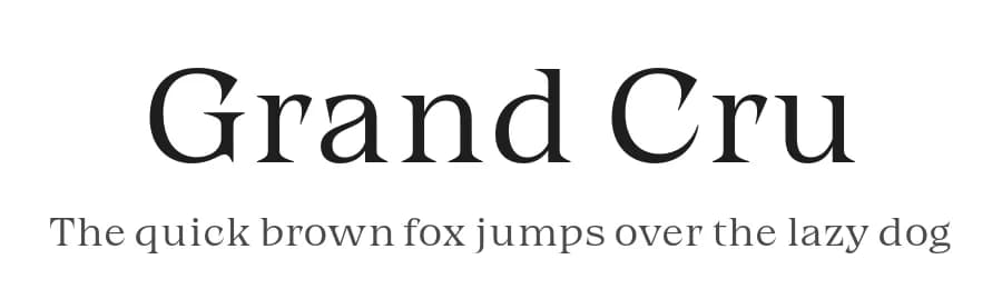 Grand Cru by Fenotype — Serif Font
