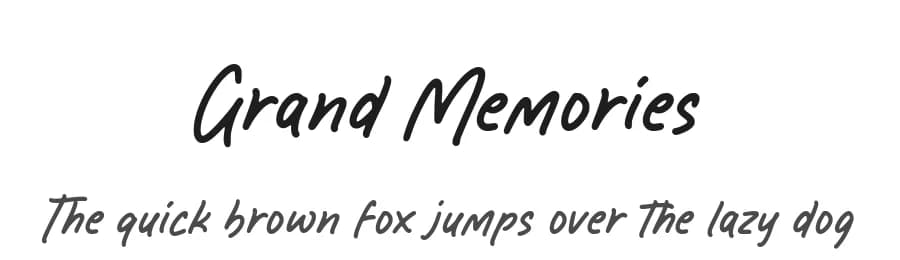 Grand Memories by Balpirick Studio — Script Handwritten Font