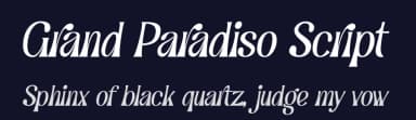 Grand Paradiso Script by Damarletter — Script Handwritten Font — thumbnail 2