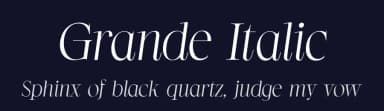 Grande Italic by Kulokale Studio — Serif Font — thumbnail 2