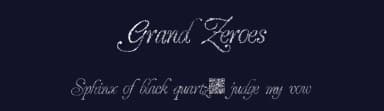 Grand Zeroes by Xerographer Fonts — Script Handwritten Font — thumbnail 2