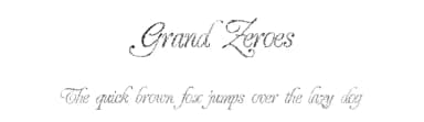 Grand Zeroes by Xerographer Fonts — Script Handwritten Font — thumbnail 1