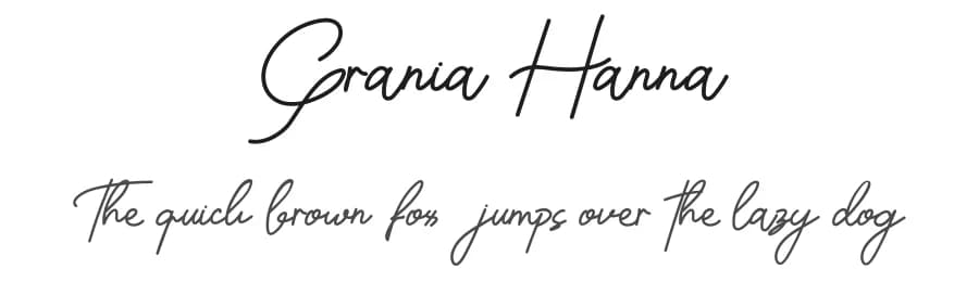 Grania Hanna by Typegoals Labs — Script Handwritten Font